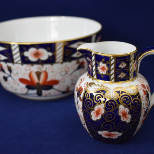 Royal Crown Derby Traditional Imari Carafe - shops Waste Bowl or Creamer