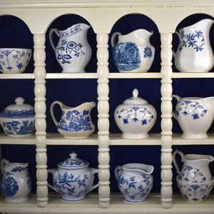 Choice - Vintage Blue & White China Pitchers Creamers and Sugars