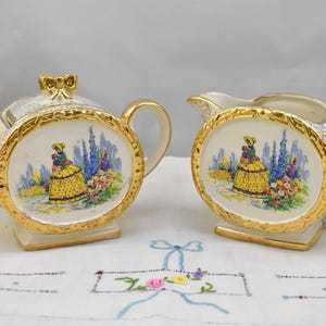 イギリス アンティーク クリノリンレディ ティーポット SALDER窯 Sadler Lady Teapot - Etsy