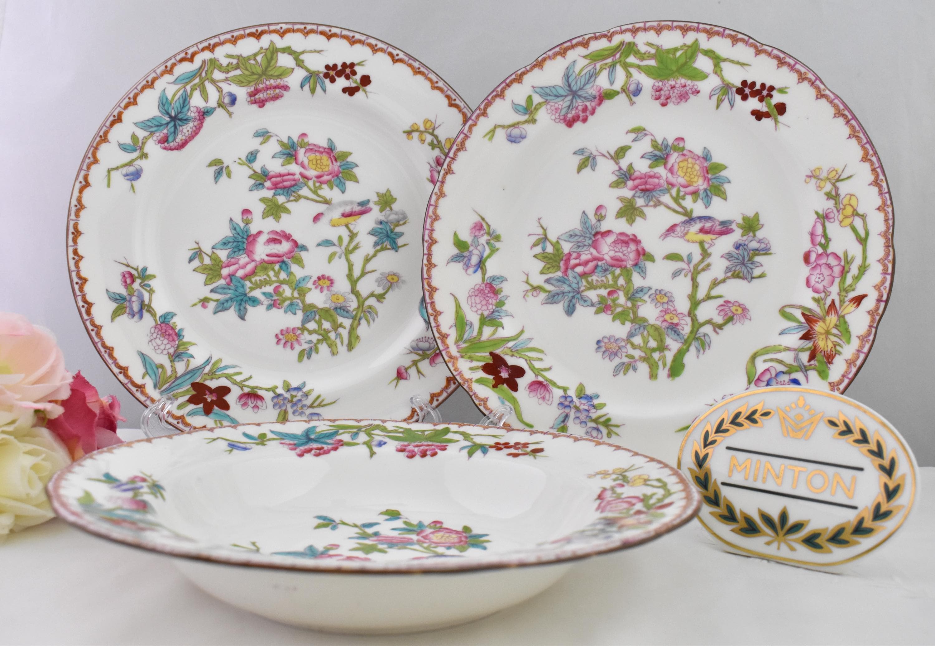 MINTON - アンティーク  サルグミンヌミントン　カッコー　Minton Cuckoo Minton, Cuckoo (Scalloped, White, Globe Backstamp