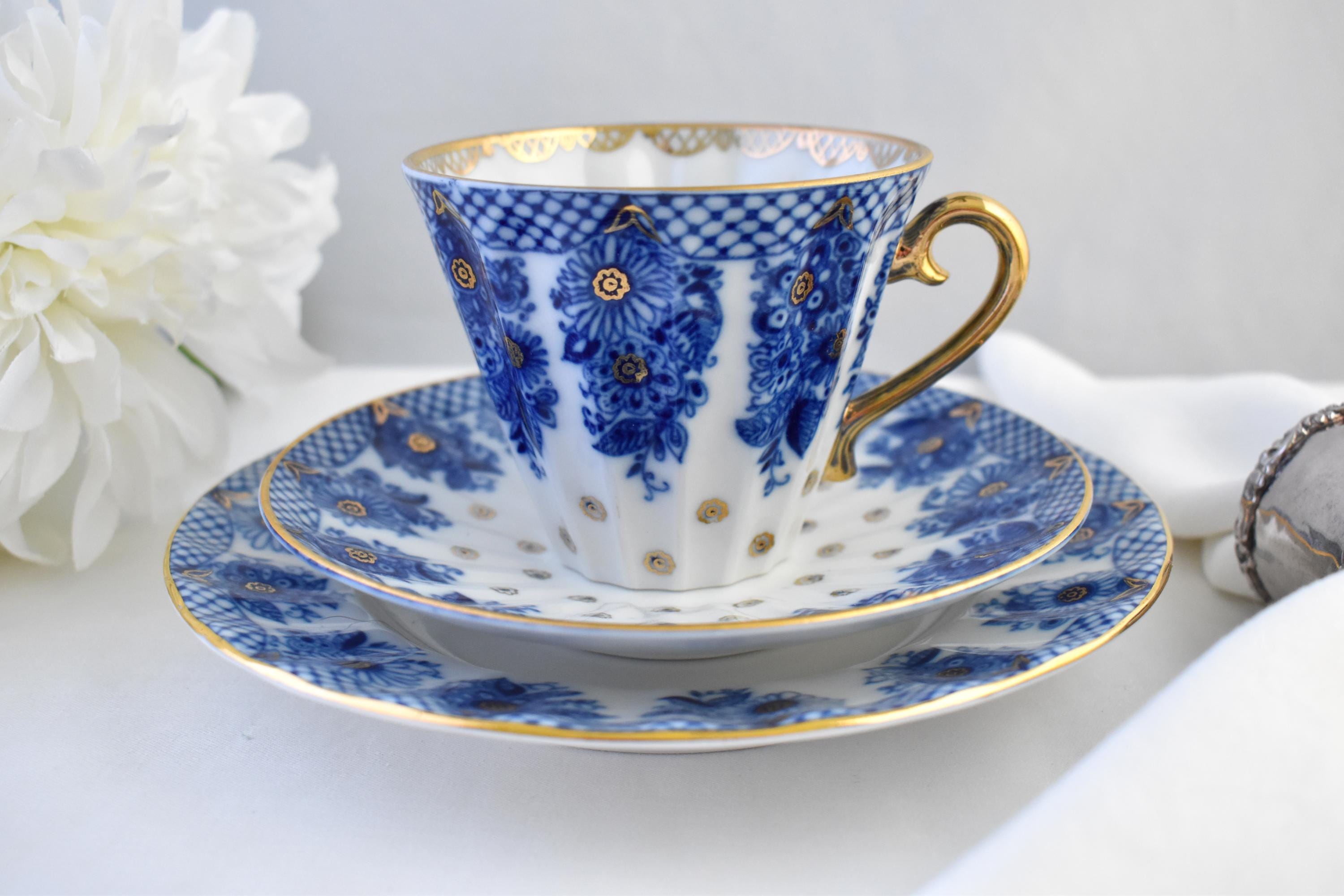 Vintage USSR Lomonosov Imperial Porcelain Bridesmaid Baskets Tea
