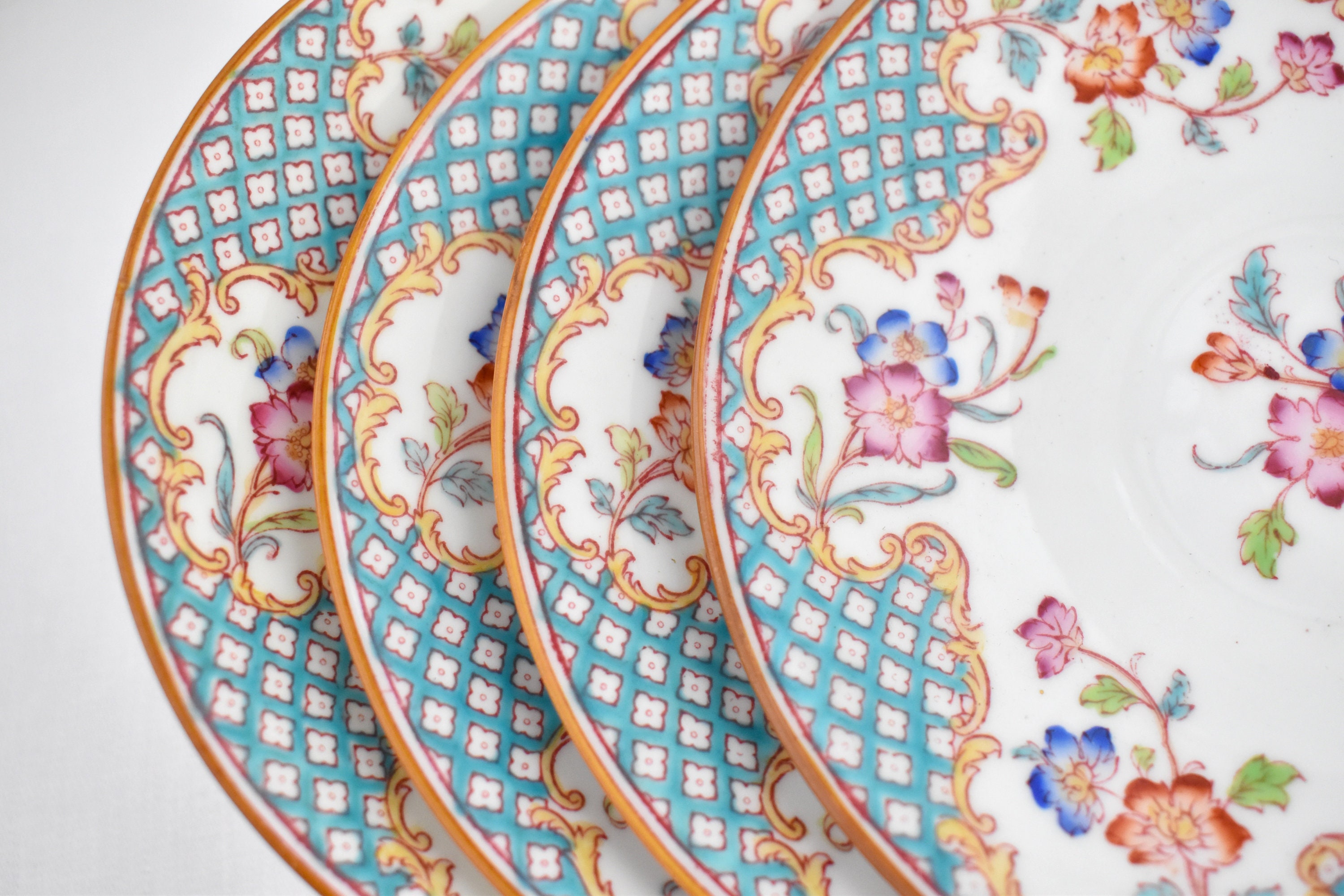 【CAULDON】アンティーク　朝顔　プレート CAULDON】アンティーク 朝顔 プレート