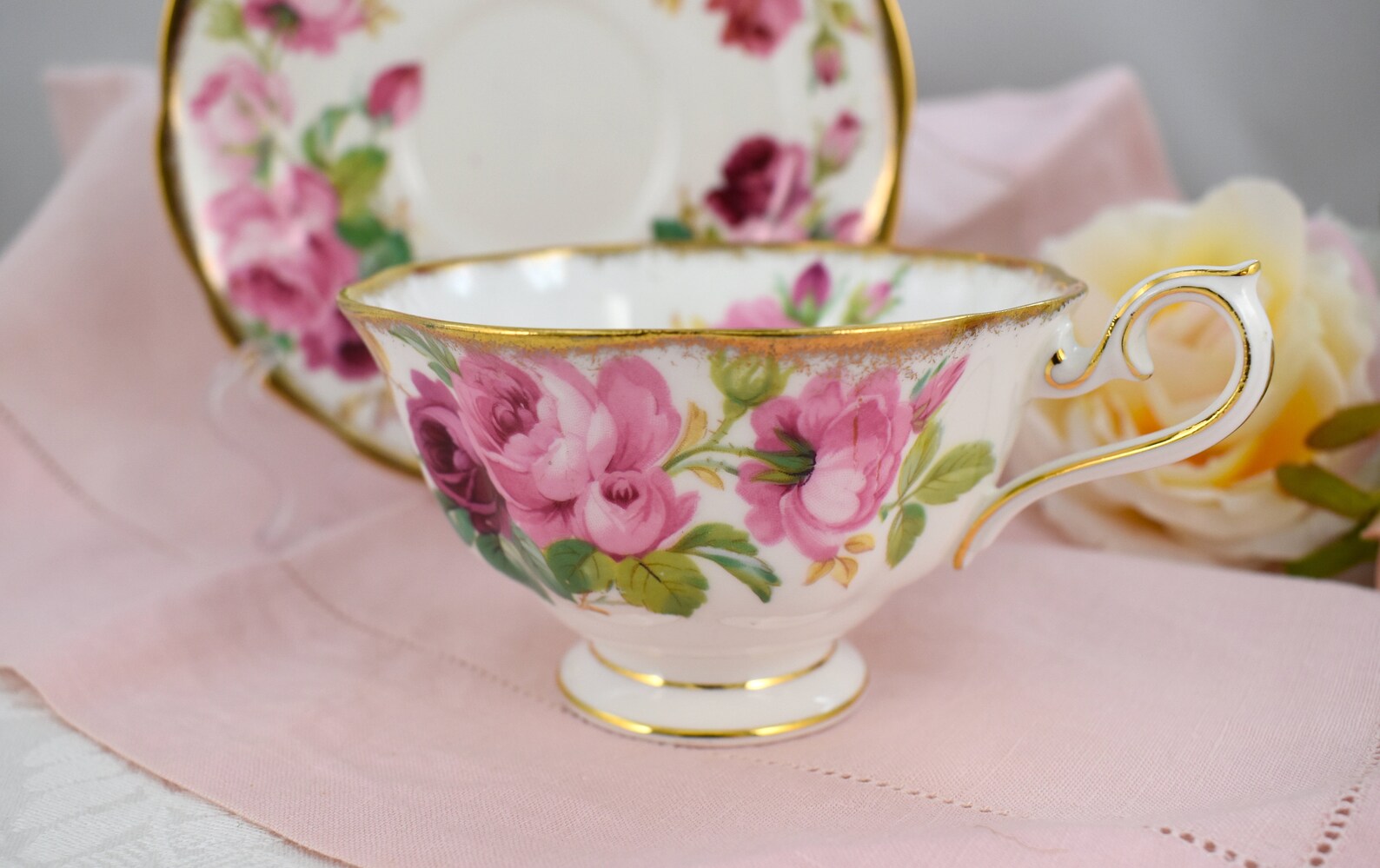 Royal Albert Queen Anne Pattern Tea Cup and Saucer - Etsy