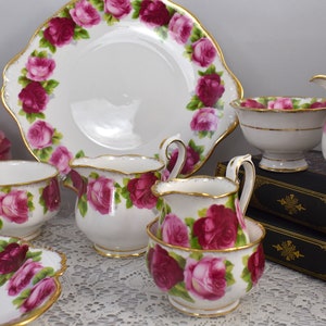 Vintage Royal Albert Old English Rose Assorted Creamers and Sugars