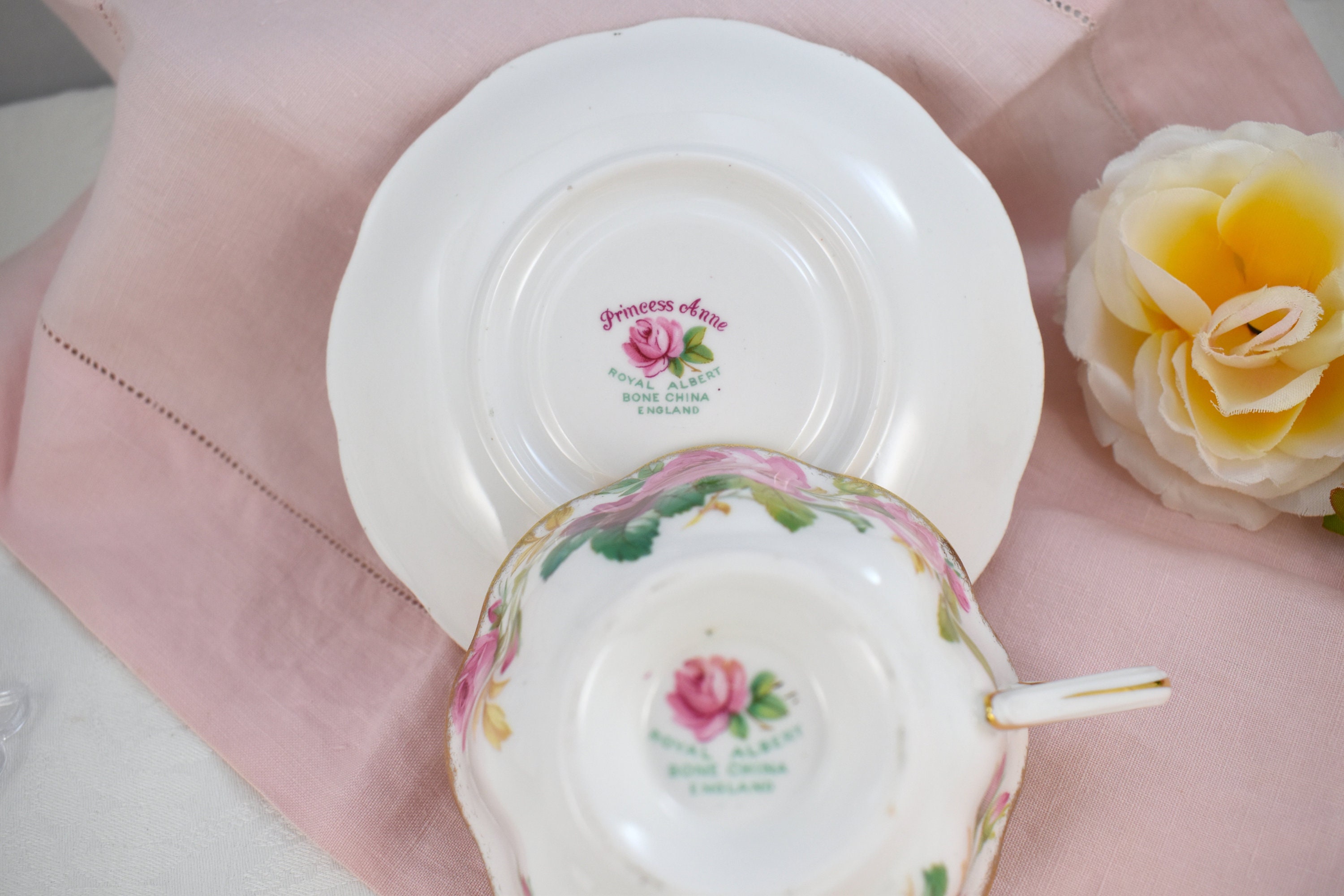 Royal Albert Queen Anne Pattern Tea Cup and Saucer - Etsy