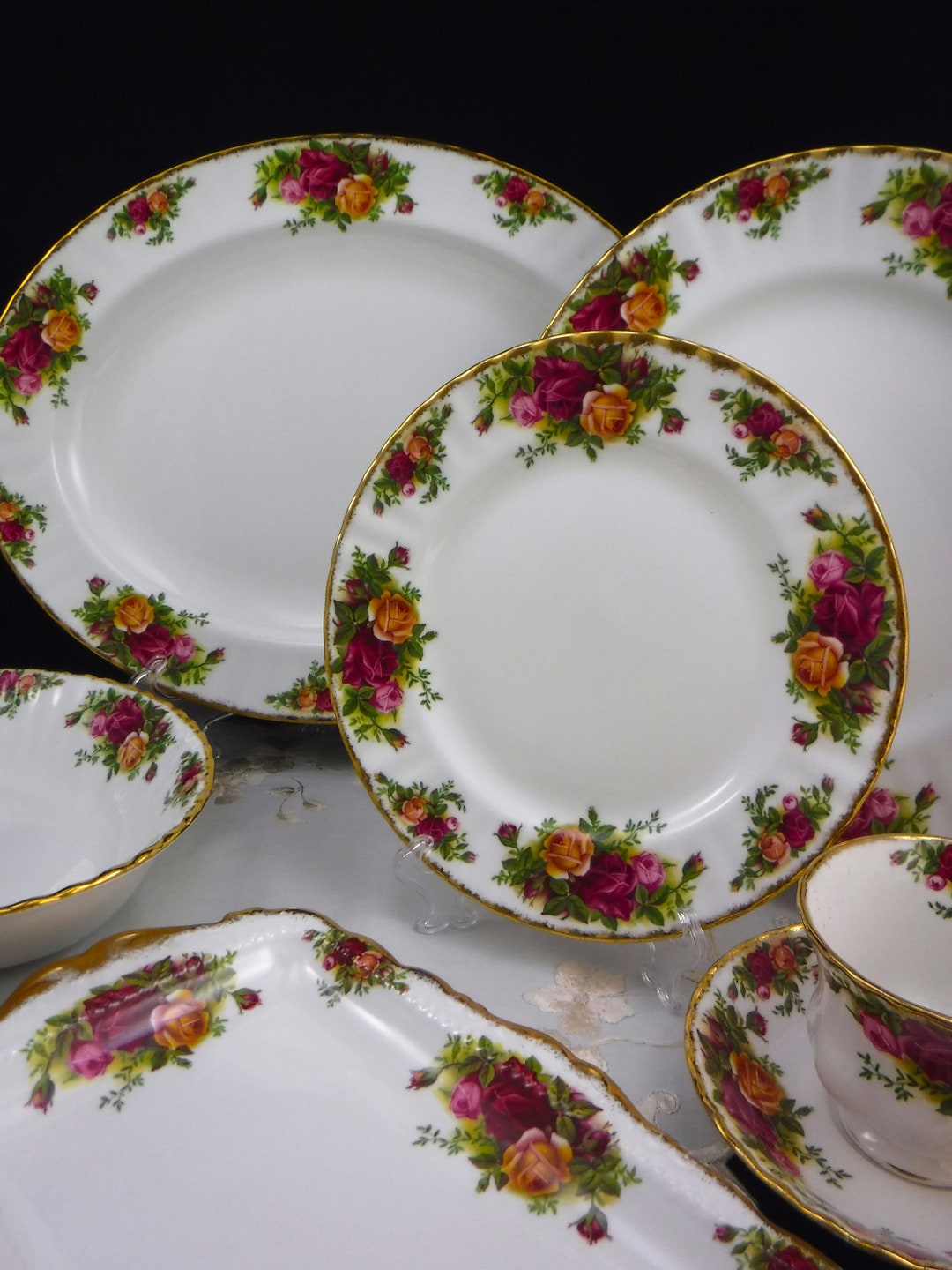 Vajilla Royal Albert Old Country Roses 1993 02 Fabricada en Inglaterra Etsy Mexico