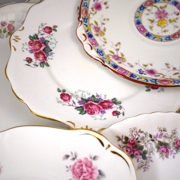 Medium Sized Vintage Bone China Dessert Cake Plates - Choice