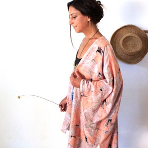 Caftan avec poches Kimono femmes Veste kimono souple image 3