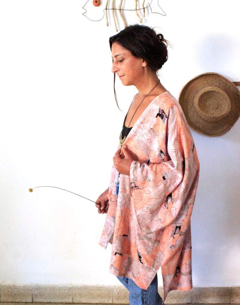 Caftan avec poches Kimono femmes Veste kimono souple image 3