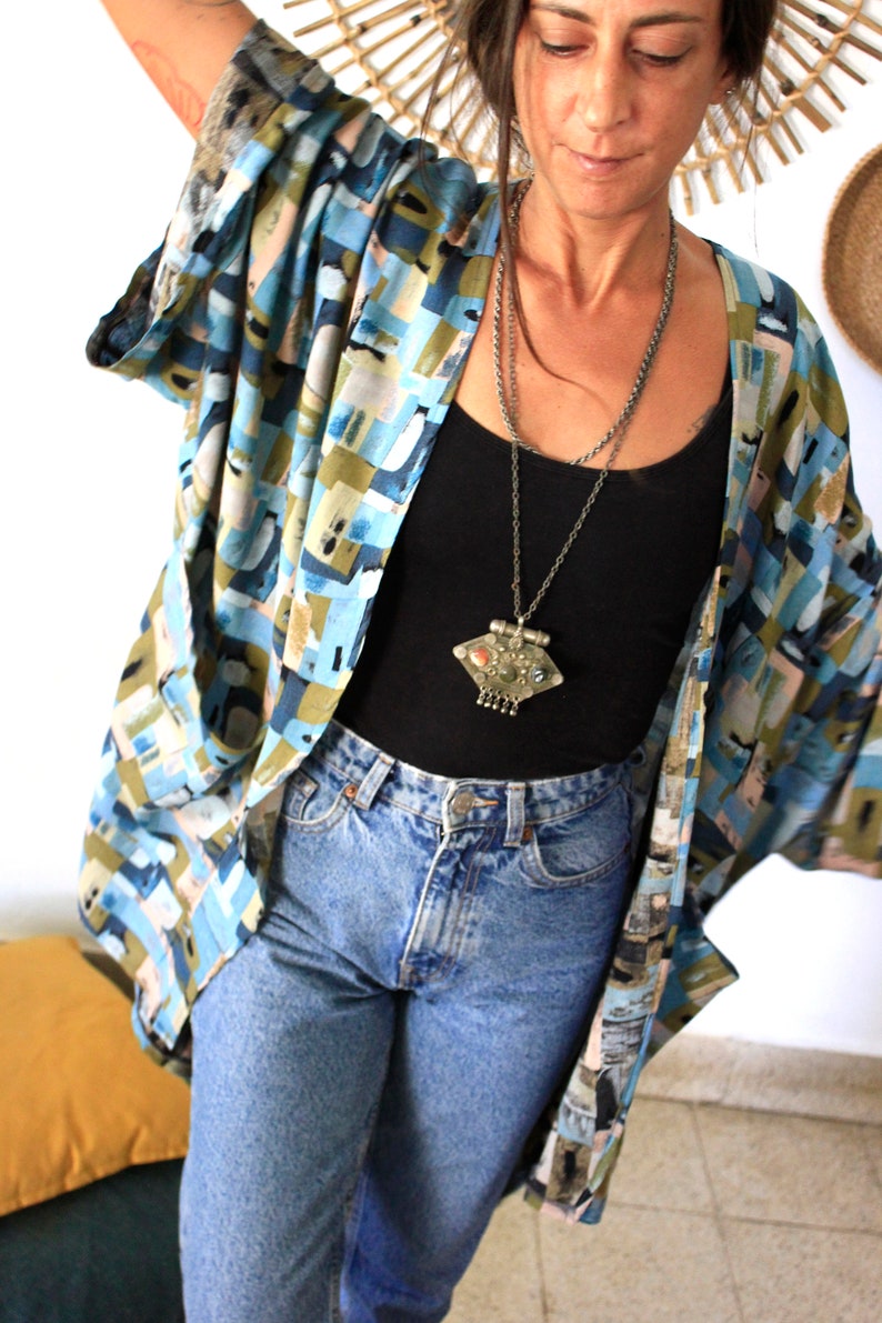 Kimono Coverup Cover up Cotton Kimono Kimono Robe Etsy