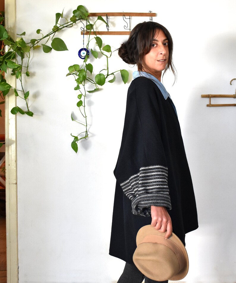 Wool Kimono Jacket Bohemian Jacket Winter Kimono Etsy