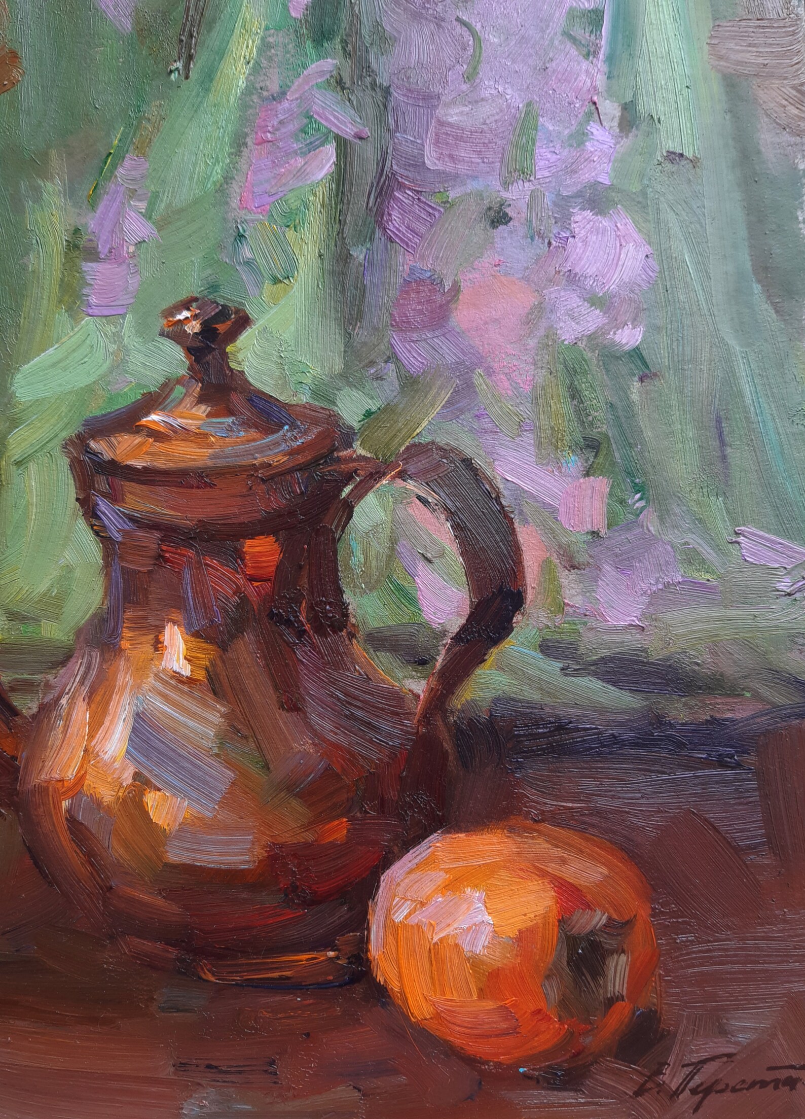 Painting on cardboard vintage oil original painting still Etsy