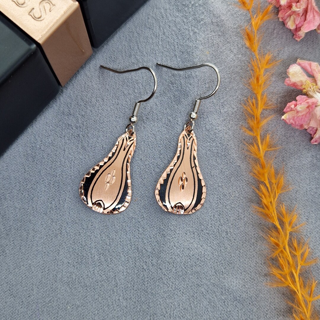 Earrings Stuck Copper Daily Jewelry Copper Stud Earrings Etsy