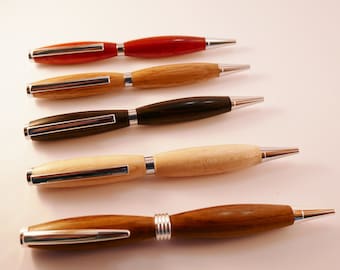 Slimline Twist Action Ballpoint Pens - Wooden body pens, Handcrafted pens, Gifts for her, Gifts for him, Gift ideas, Unique gift ideas