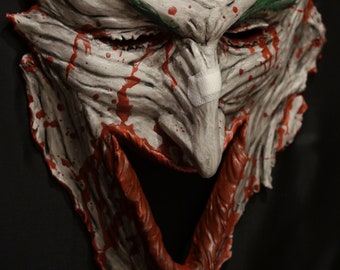 Joker Face Replica Batman Art Comics Horror New 52 Faces of Death Figure Statue not Mask Cowl Cosplay Riddler Scarecrow Catwoman Bane 1:1
