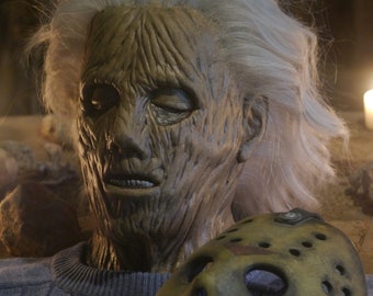 Pamela Voorhees head Jason Friday 13th | Horror Bust Mother Sculpture Life Size Replica Camp Crystal Lake Halloween Michael Myers Freddy