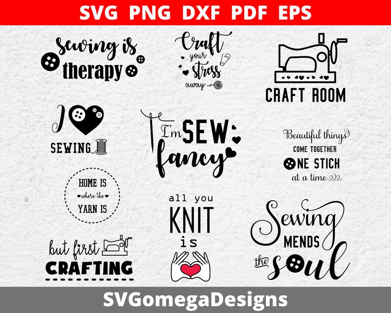 Download Sewing Bundle Svg 10 Sewing Designs Svg Crafting Quotes Svg Etsy