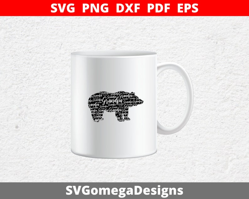 Download Grandpa Bear design Svg fichier Svg pour Cricut ou | Etsy