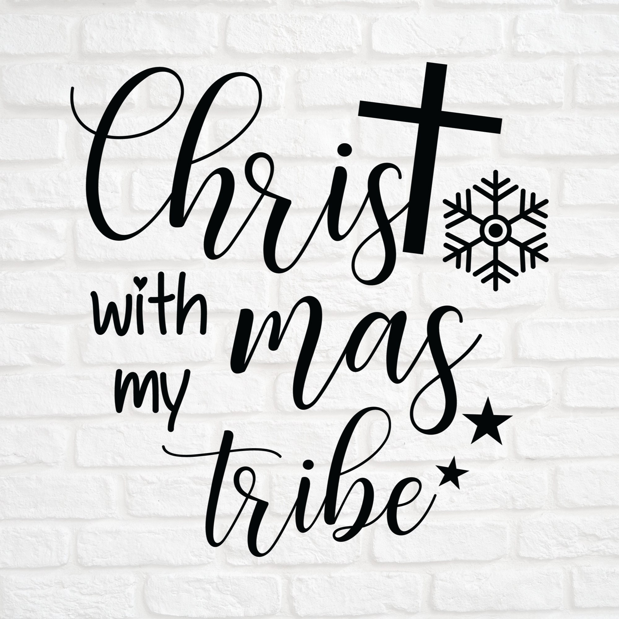 Christmas With My Tribe Svg Winter Shirt Svg Mom Life Svg Etsy