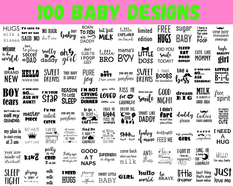 Download Baby Quotes Svg Bundle Files For Cricut Baby Svg Bundle Etsy