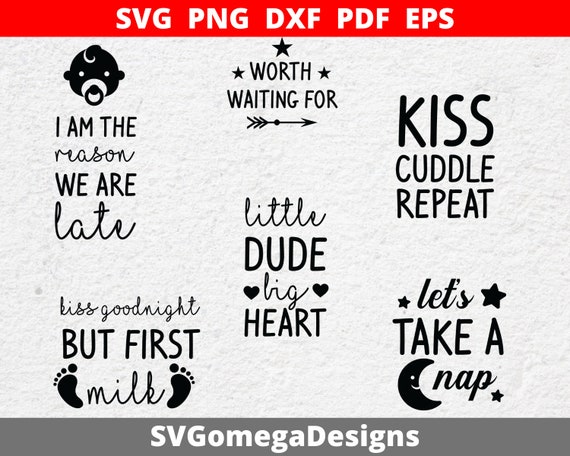 Download 6 Baby Quotes Svg Newborn Svg Cricut Silhouette Files Baby Etsy PSD Mockup Templates