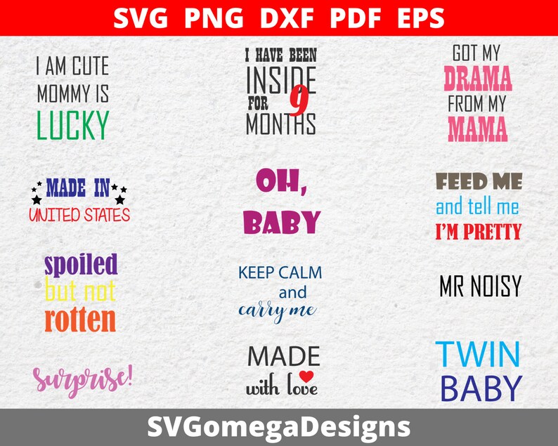 Baby Bundle Svg Cutting Files For Cricut Silhouette Etsy