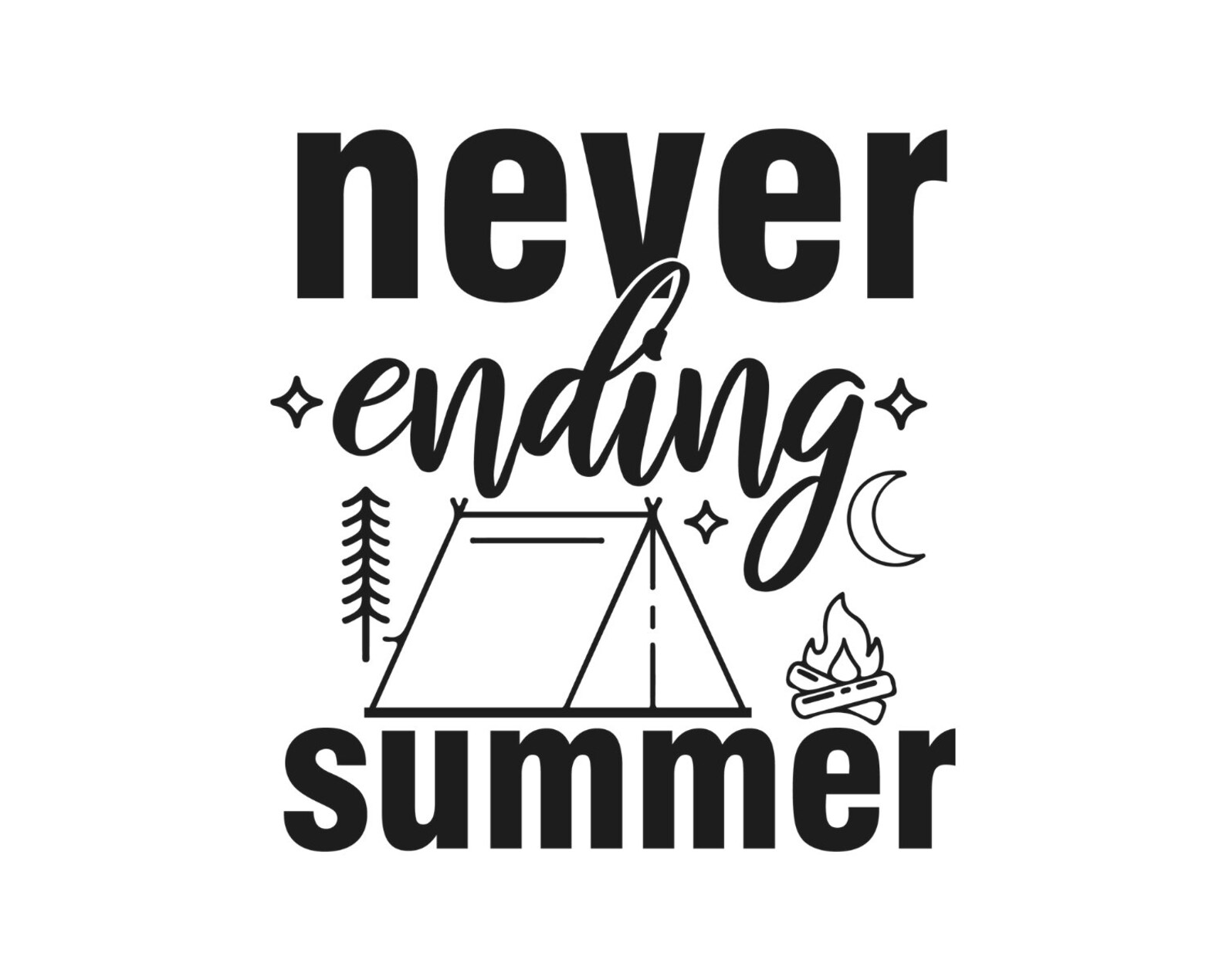 Download Never Ending Summer Svg Summer Shirt Svg Camping Svg file | Etsy
