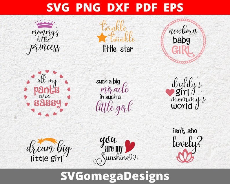 Download Baby Girl Svg Sayings Baby Bundle Svg Baby Quotes Svg Svg Etsy PSD Mockup Templates