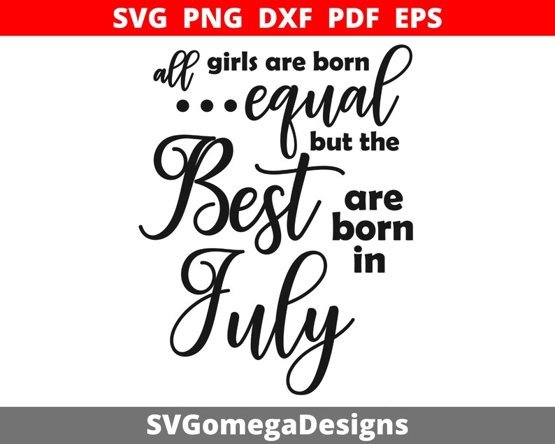 July Birthday Svg Svg file for Cricut or Silhouette Cut | Etsy