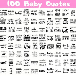 Baby Quotes Svg Bundle Files For Cricut Baby Svg Bundle Etsy