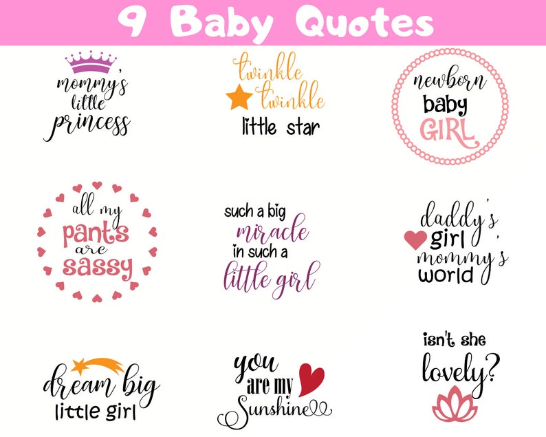 Download 9 Baby Designs Svg Svg Files For Cricut Or Silhouette Cut Etsy