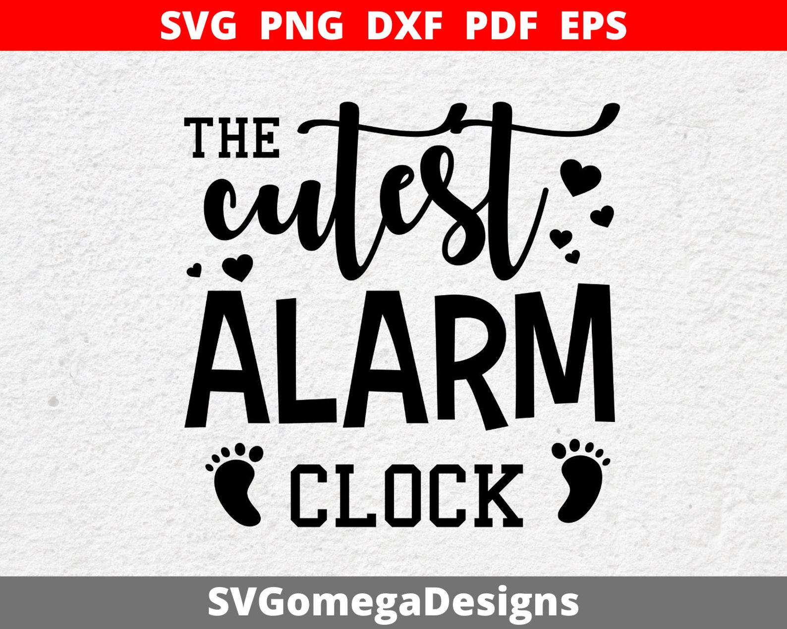 The Cutest Alarm Clock SVG Cute Baby Onesie® Baby Girl SVG Etsy