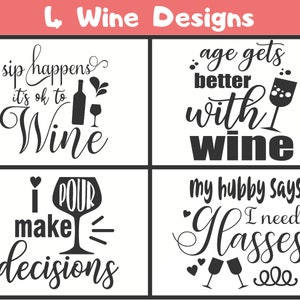 Download Wine Svg Sayings Svg Files For Cricut Or Silhouette Cut Etsy