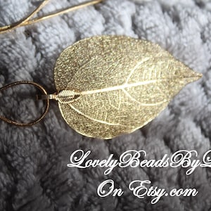 Leaf shaped jewelry, Copper, Gold or Silver Leaf Pendant Necklace, Necklace for Women, Delicate Leaf Necklace from Real Natural Leaves