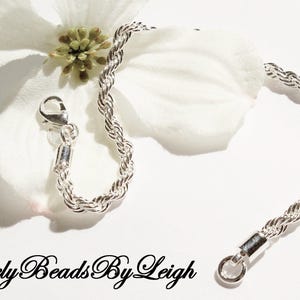 Sterling Silver Bracelet 925/ Rope Bracelet/Silver Rope Bracelet / 925 Sterling Silver Rope Chain Bracelet / Mothers day gift/ Gift for Her