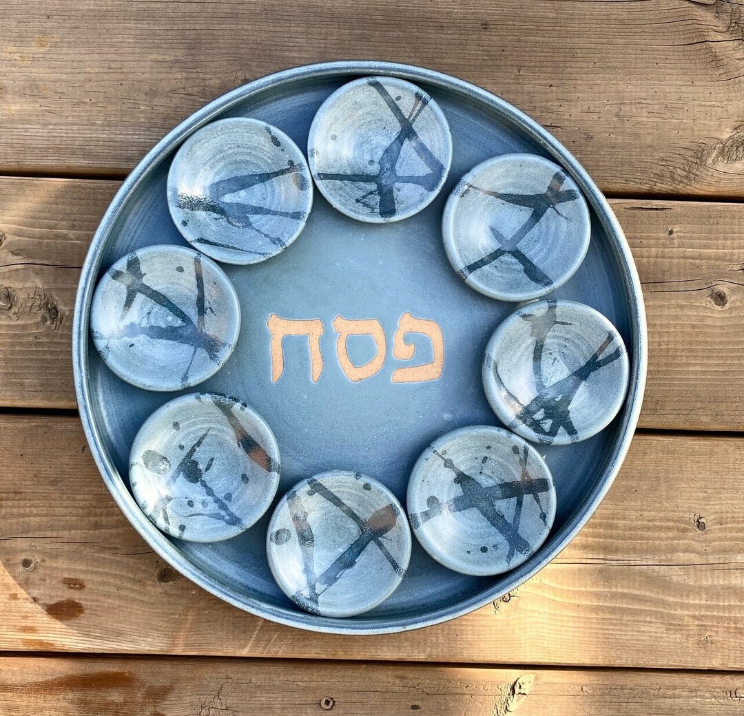 Creative Seder Plate With Eight Dishes Etsy