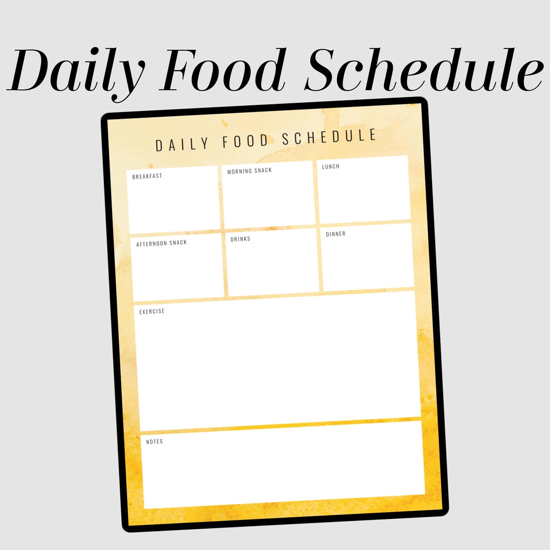 Food Schedule Pdf