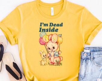 I’m Dead Inside T-shirt Unisex Funny Rude Joke Gift Design Present Gift Offensive Humour Idea Sleep Novelty Slogan Sarcastic