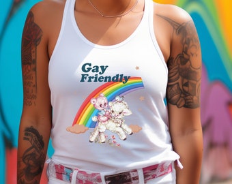 Gay Friendly Tank Top, Womens Gay Friendly Shirt, Pride Shirt, Mens Love is Love Shirt, Kindness Shirts, LGBTQ Support Tees, Gay Pride Shirt