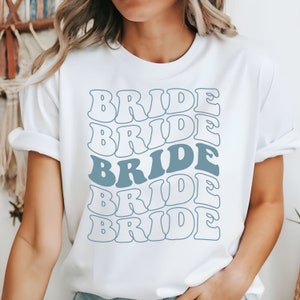 Retro Bride T-Shirt, Bachelorette Party, Bridal Party Shirts, Bridal Party Robes, Custom Future Mrs, Maid Of Honour Shirt, Wifey T Shirt