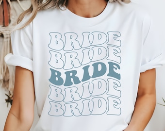 Retro Bride T-Shirt, Bachelorette Party, Bridal Party Shirts, Bridal Party Robes, Custom Future Mrs, Maid Of Honour Shirt, Wifey T Shirt