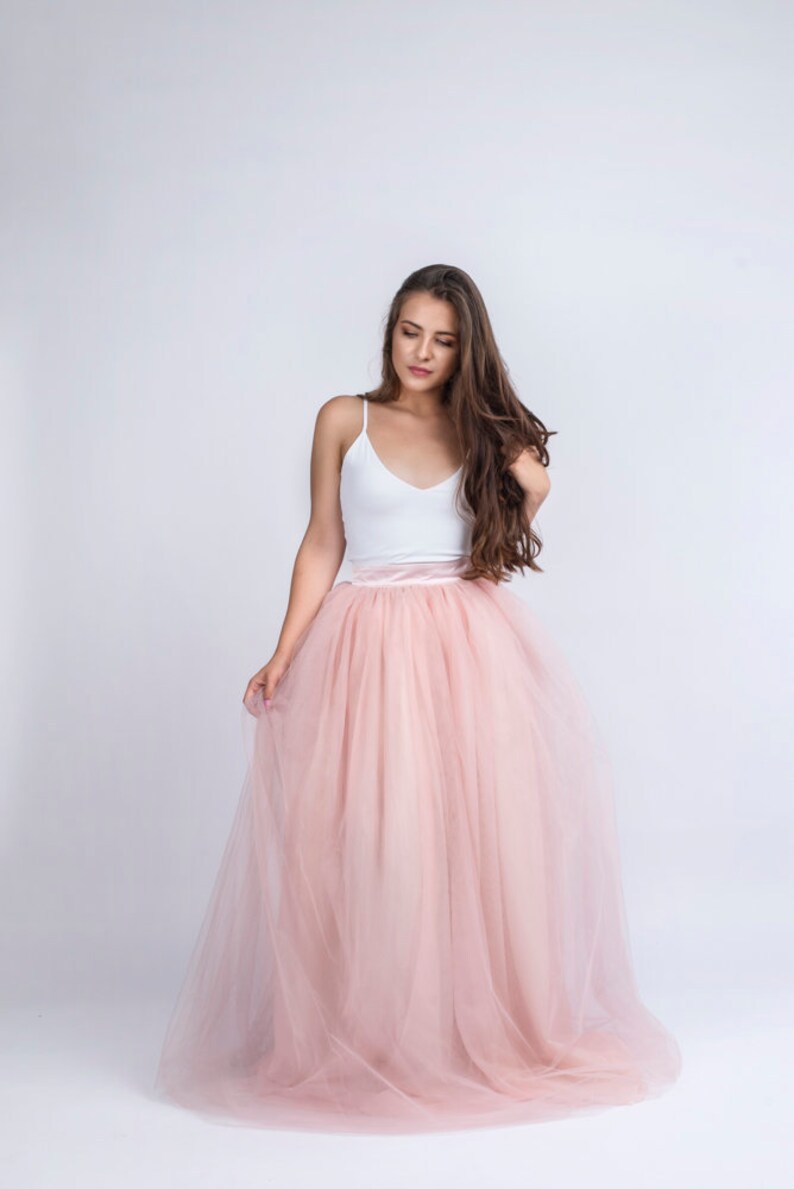 plus size tulle maxi skirt
