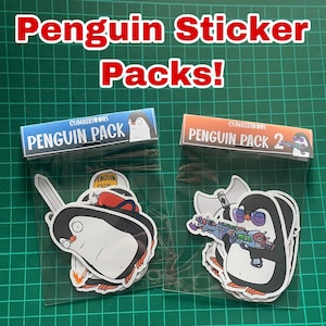 Weaponised Penguin Sticker packs - 5 vinyl stickers