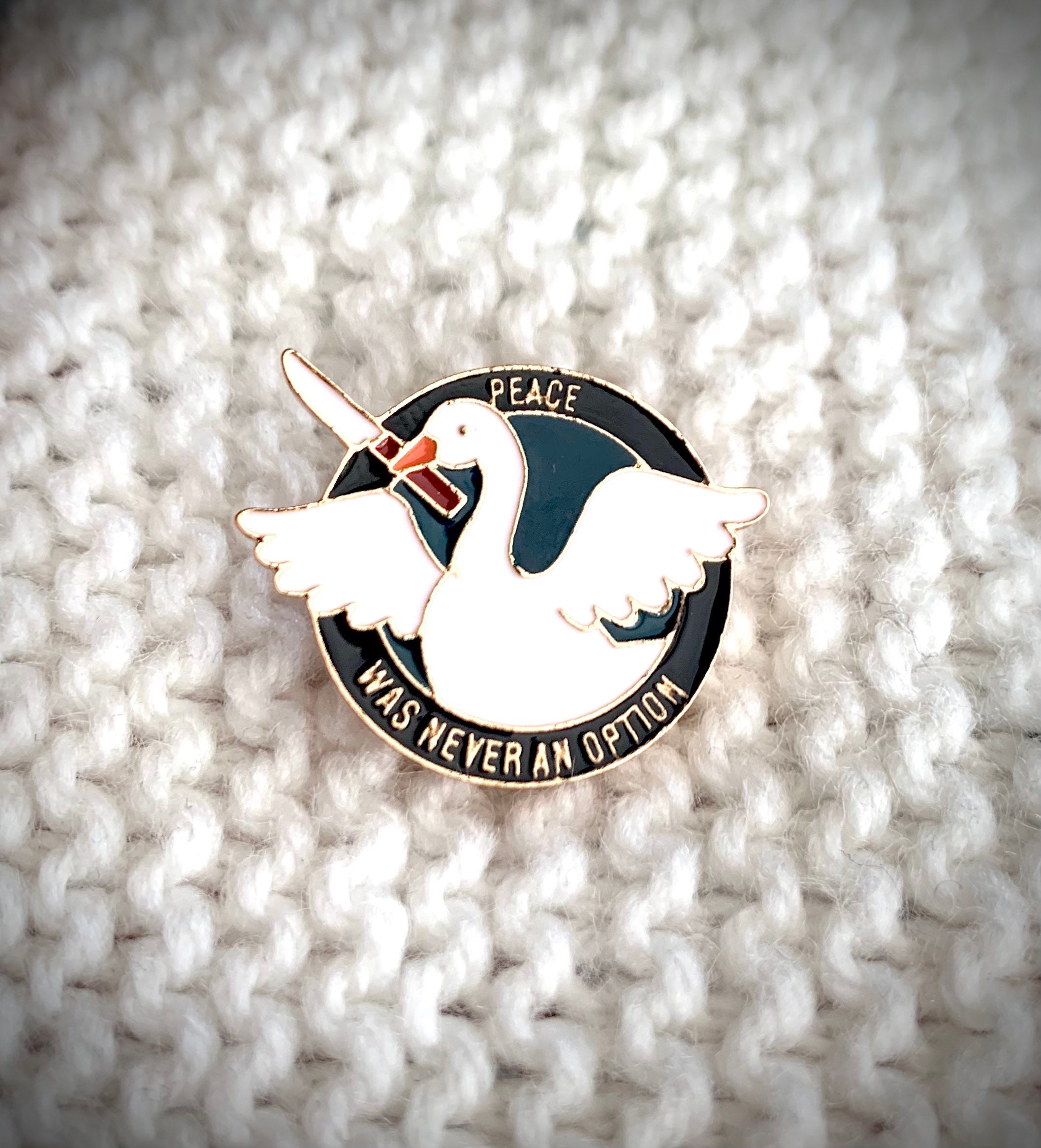 Untitled Goose funny enamel pin Etsy