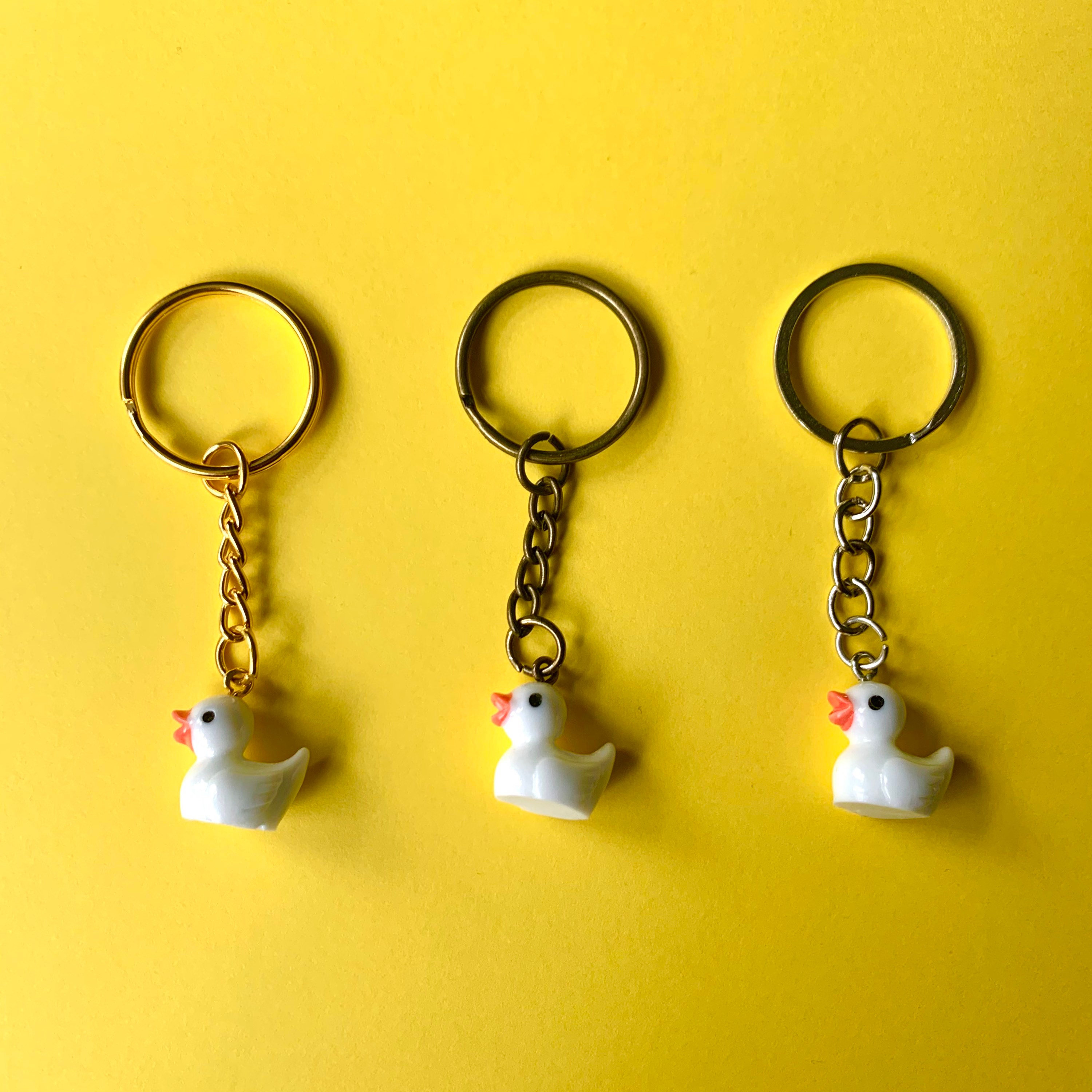 Cute duck keyring different colour keychains Etsy