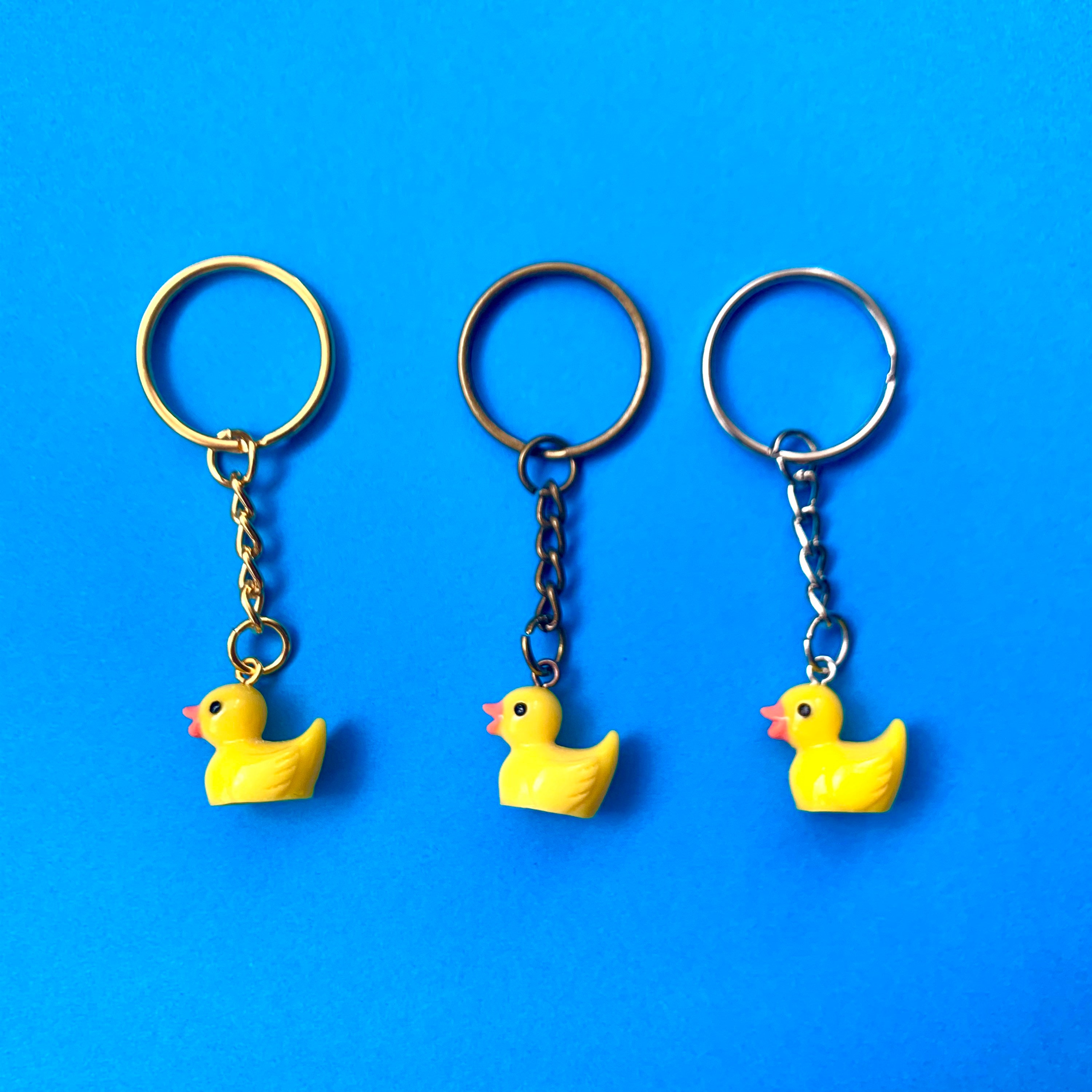 Cute duck keyring different colour keychains Etsy