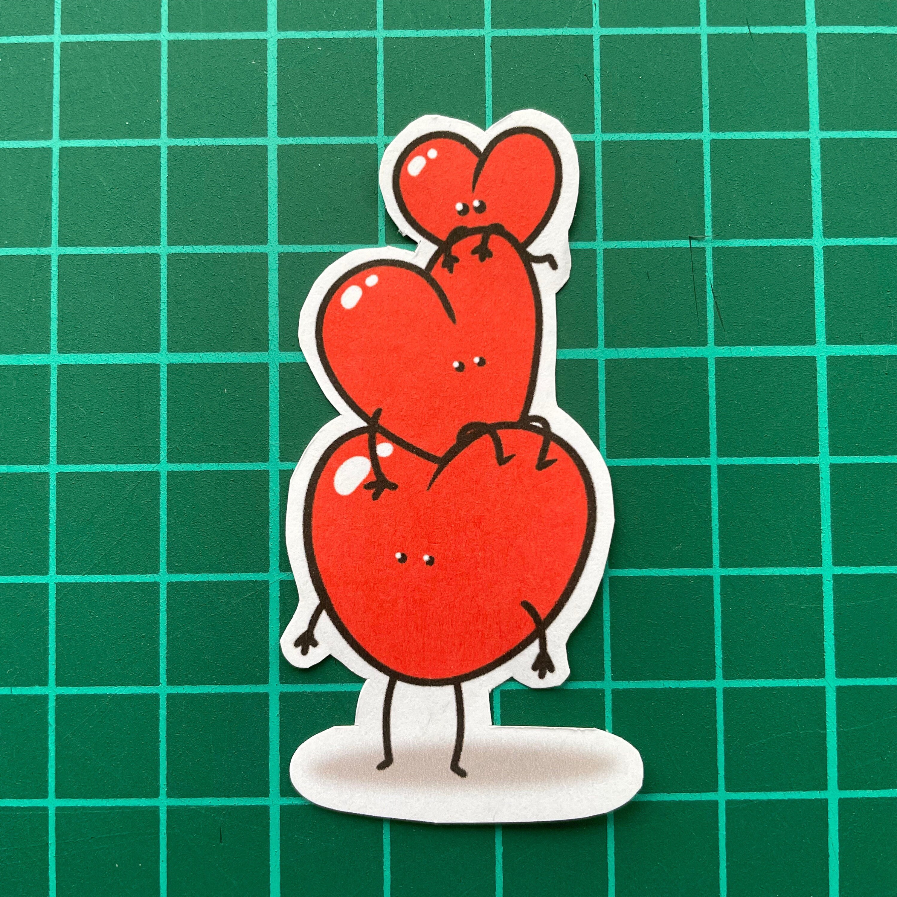 cute hearts vinyl sticker funny cute sticker etsy