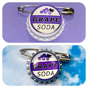 Grape soda badge - Up badge - Silver or White colours