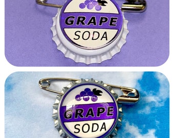 Insignia de refresco de uva - Insignia Up - Colores plateado o blanco