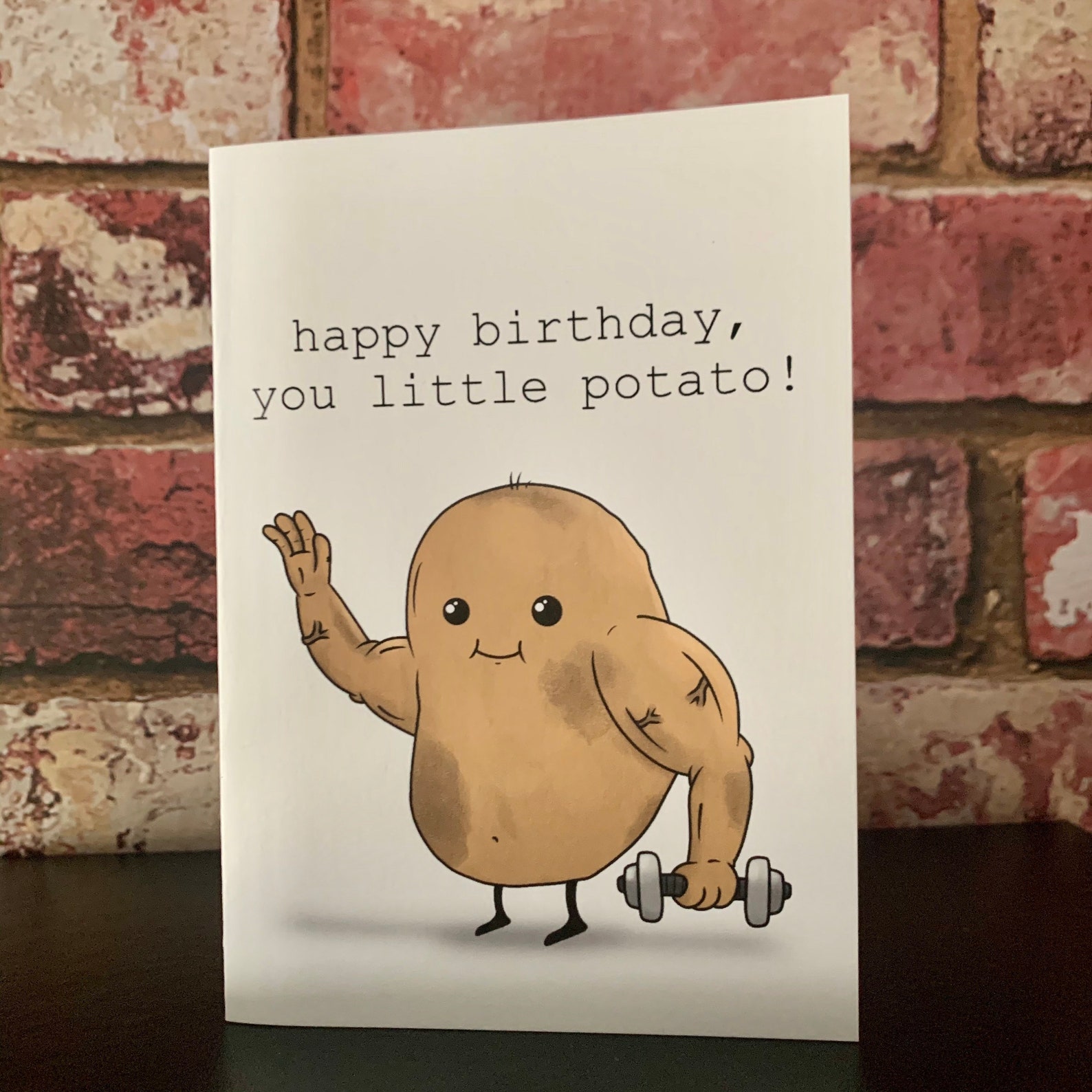 Little potato birthday greeting card | Etsy